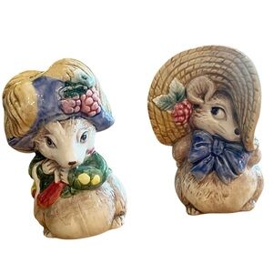 Fitz and Floyd Colorful Mouse Salt and Pepper Shakers